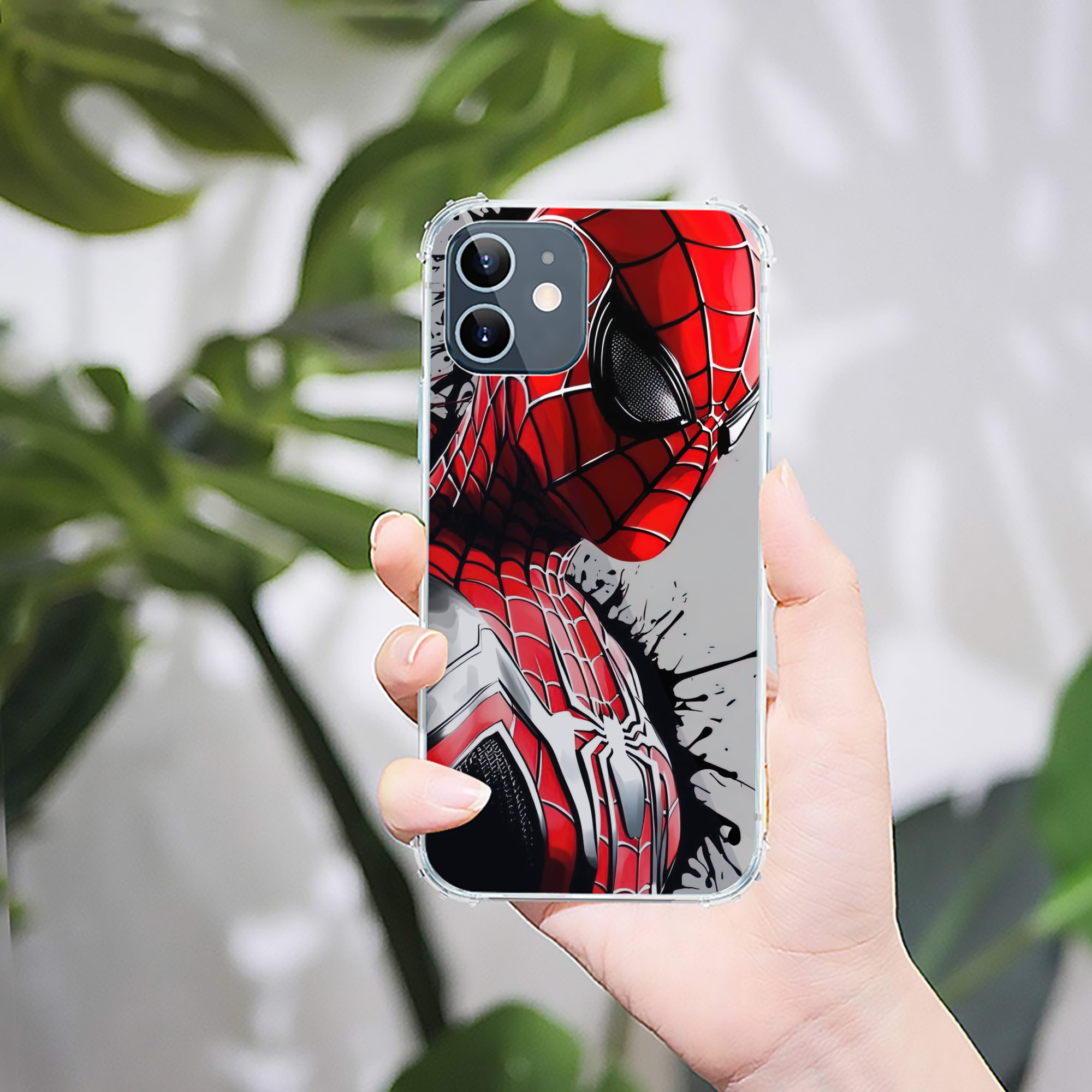 （画像用） Spider Man スパイダーマン 【iPhone 12シリーズ対応】透明スマホケース（クリアソフトケース）